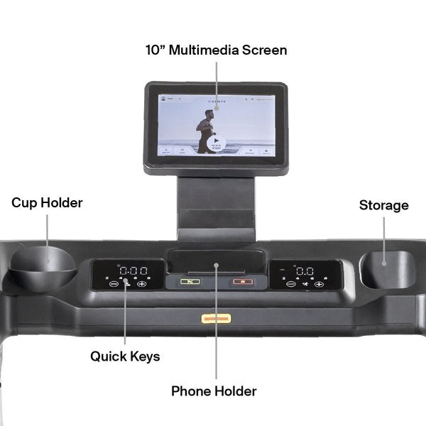 INSPIRE SERIES T4S FOLDING TREADMILL WITH 10" SCREEN