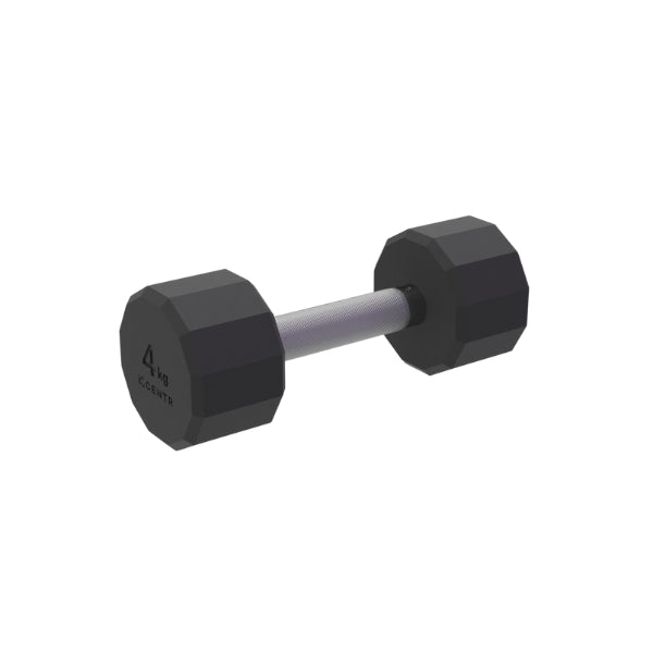 CENTR 12-SIDED DUMBBELL WEIGHT SET WITH RACK - 4 KG - 14 KG (PAIR)