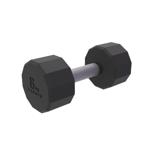 CENTR 12-SIDED DUMBBELL WEIGHT SET WITH RACK - 4 KG - 14 KG (PAIR)