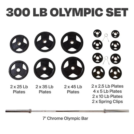 CENTR 136 KG OLYMPIC WEIGHT SET WITH BAR